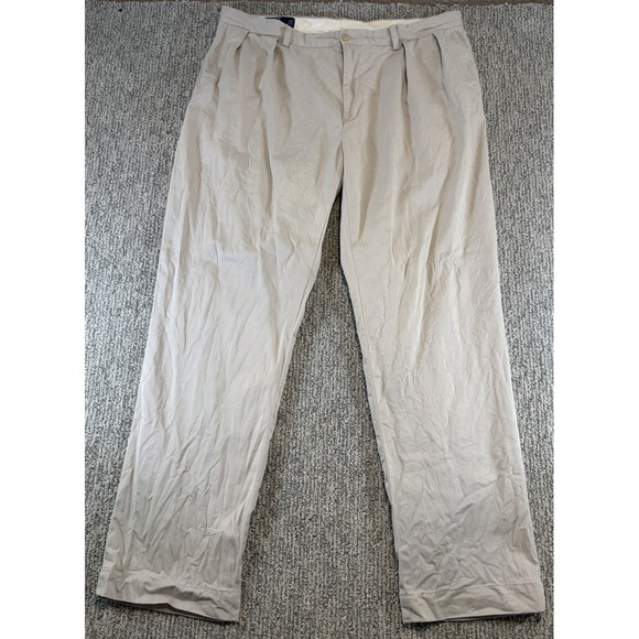 Polo Ralph Lauren Other - Vtg Polo Ralph Lauren Ethan Pants Mens 40*x32 Beige Khaki Flat Chino Classic